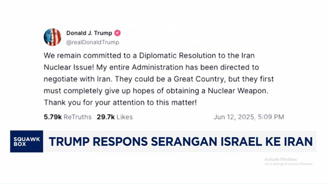 Video: Trump Respons Serangan Israel ke Iran