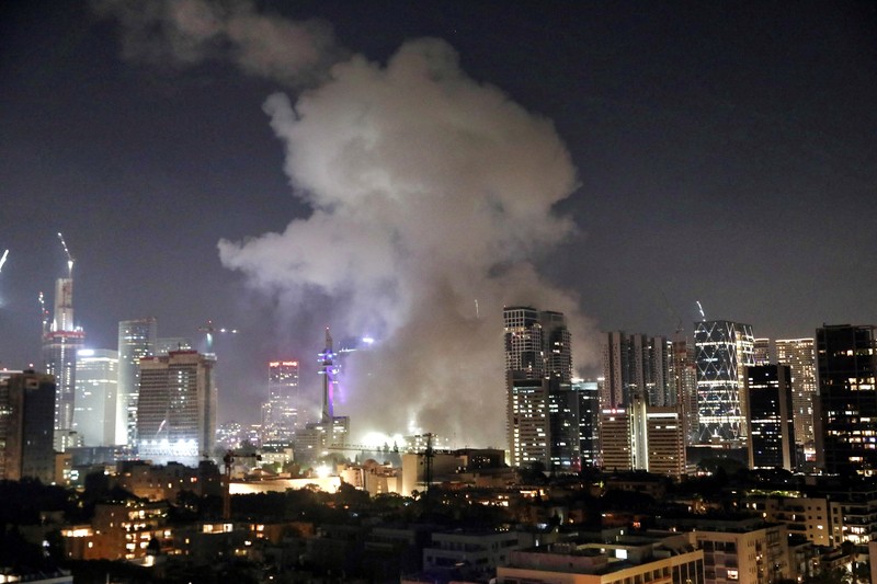 Rudal yang diluncurkan dari Iran dicegat, seperti yang terlihat dari kota Ashkelon, Israel, 13 Juni 2025. Rudal yang diluncurkan dari Iran dicegat, seperti yang terlihat dari kota Ashkelon, Israel, 13 Juni 2025. (REUTERS/Amir Cohen)