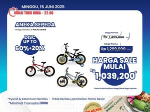 Banjir Diskon Transmart Full Day Sale, Aneka Sepeda Banting Harga!