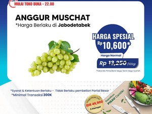 Anggur dan Apel Jadi Murah Meriah di Transmart Full Day Sale