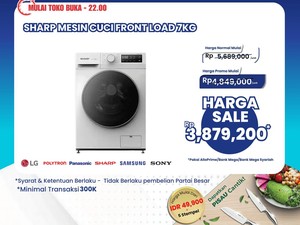Murahnya Mesin Cuci Front Load 7KG di Transmart Full Day Sale