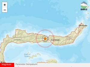Gempa Bumi Terkini M 2,7 Guncang Gorontalo Utara