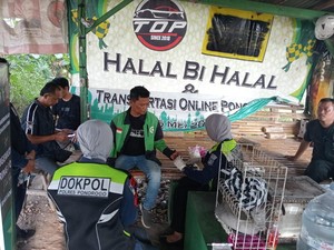Bakti Kesehatan Polres Ponorogo Jemput Bola Periksa Pengemudi Ojol