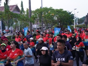 Ribuan Warga Inhil hingga Meranti Meriahkan Fun Run Sambut HUT Bhayangkara ke-79