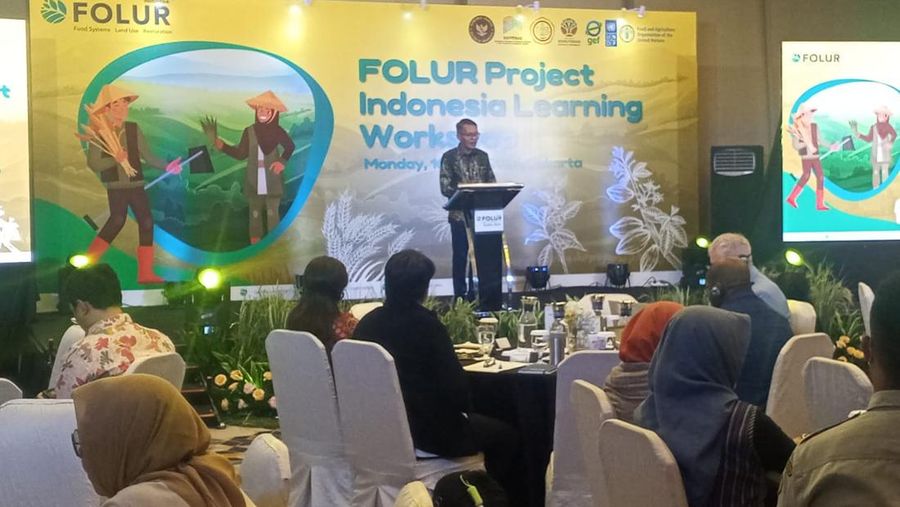 Lokakarya Pembelajaran Nasional Proyek FOLUR di Hotel Pullman Thamrin, Jakarta Pusat pada Senin (16/6/2025). (CNBC indonesia/Robertus Andrianto)