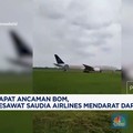 Video: Diancam Bom, Pesawat Saudia Airlines Mendarat Darurat di Medan