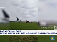 Video: Diancam Bom, Pesawat Saudia Airlines Mendarat Darurat di Medan