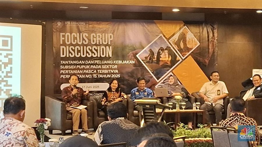 Focus Discussion Group (FGD) oleh IPB University, Selasa (17/6/2025). (CNBC Indonesia/Chandra Dwi)