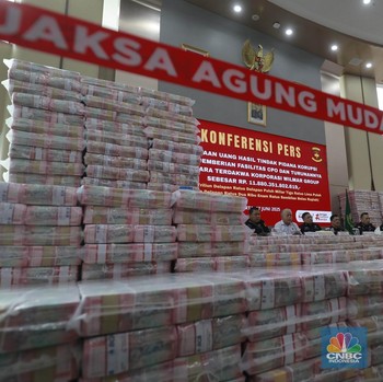 Penampakan Uang Rp 11,8 T Hasil Sitaan Kasus Ekspor CPO Wilmar