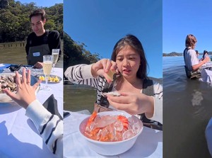 Bagai Menantang Nyali, Makan Tiram di Sini Harus Berendam di Sungai