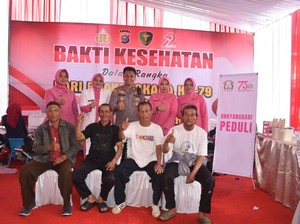 Sambut HUT Bhayangkara, Polres Kuansing Donorkan 64 Kantong Darah ke PMI