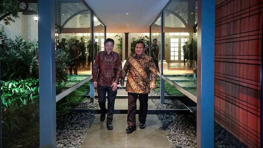 Presiden Prabowo Subianto menghadiri jamuan makan malam atas undangan Perdana Menteri Republik Singapura, Lawrence Wong. (Instagram/presidenrepublikindonesia)