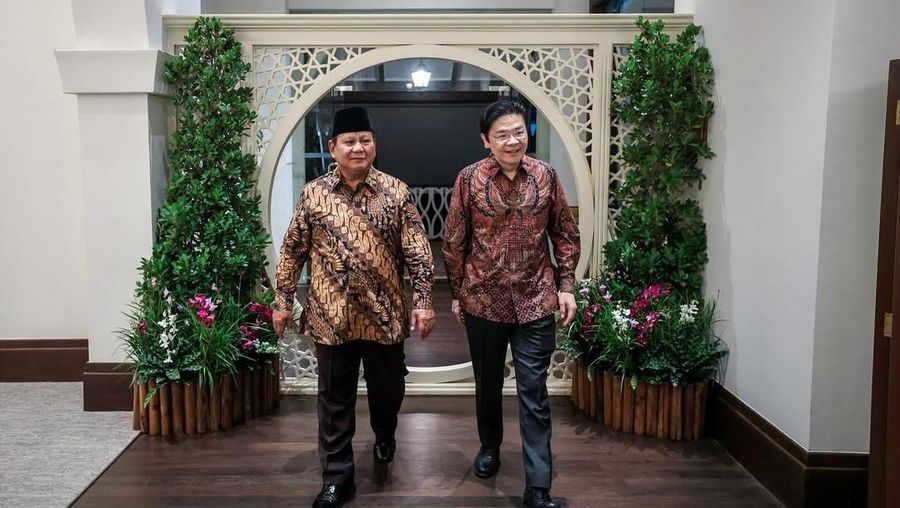 Presiden Prabowo Subianto menghadiri jamuan makan malam atas undangan Perdana Menteri Republik Singapura, Lawrence Wong. (Instagram/presidenrepublikindonesia)