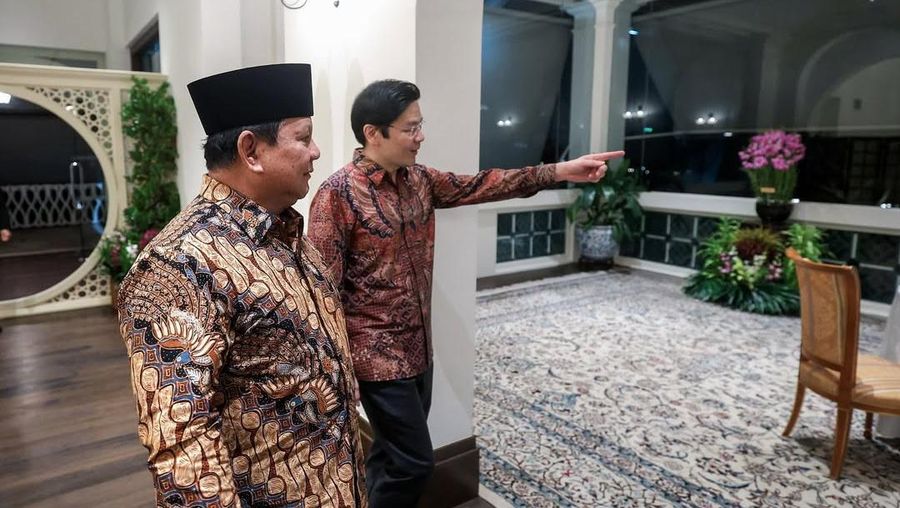 Presiden Prabowo Subianto menghadiri jamuan makan malam atas undangan Perdana Menteri Republik Singapura, Lawrence Wong. (Instagram/presidenrepublikindonesia)
