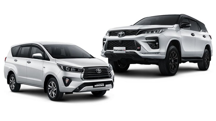 Kolase foto mobil Toyota Kijang Innova dan Toyota New Fortuner GR. (Dok. Toyota)