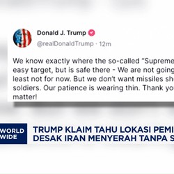 Video: Trump Sesumbar Tahu Lokasi Ayatollah Khamenei, Minta Menyerah!