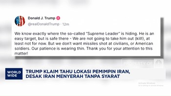 Video: Trump Sesumbar Tahu Lokasi Ayatollah Khamenei, Minta Menyerah!