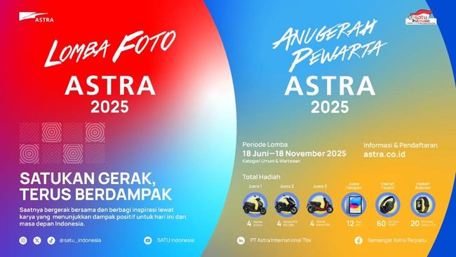 Lomba Foto Astra dan Anugerah Pewarta Astra 2025 Dibuka, Ini Syaratnya