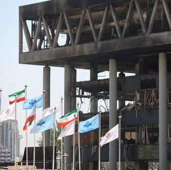 Potret Kantor Stasiun TV Iran Hangus Kena Bombardir Israel