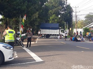 Demo Sopir Truk Sempat Blokade Jalur Lingkar Selatan Boyolali, Lalin Tersendat