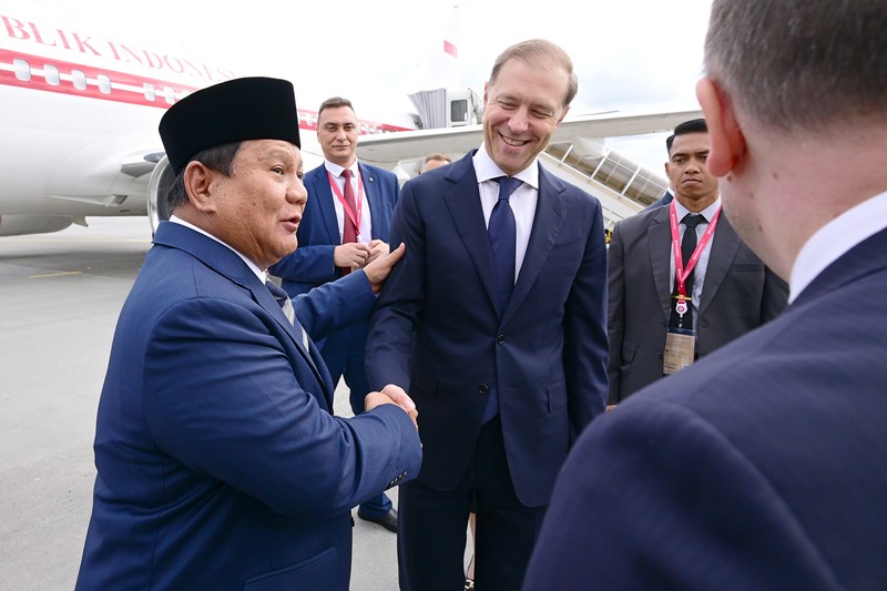 Presiden Republik Indonesia, Prabowo Subianto tiba di Bandara Internasional Pulkovo, St. Petersburg, Federasi Rusia, pada Rabu, (18/6/2025), sekitar pukul 17.50 waktu setempat. (Dok. Biro Pers Sekretariat Presiden)