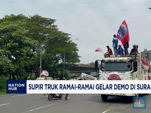 Video: Supir Truk Ramai-Ramai Gelar Demo di Surabaya, Ada Apa?