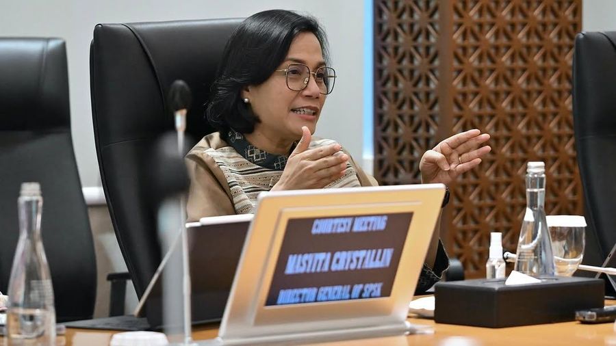 Menteri Keuangan RI Sri Mulyani Indrawati saat bertemu dengan First Deputy Managing Director dari Dana Moneter Internasional (IMF) Gita Gopinath. (Instagram @smindrawati)