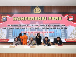 Polda Riau Gagalkan 14,9 Kg Sabu di Siak, 2 Kurir Ditangkap
