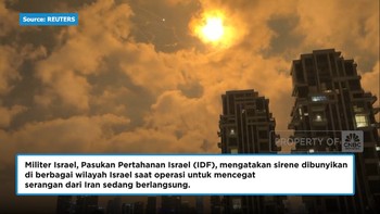 Video: Dihantam Serangan Rudal Iran, Langit Malam Israel Kian Mencekam