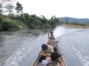 Polres Kampar Patroli Jelajah Sungai Ajak Warga Lestarikan Rimbang Baling