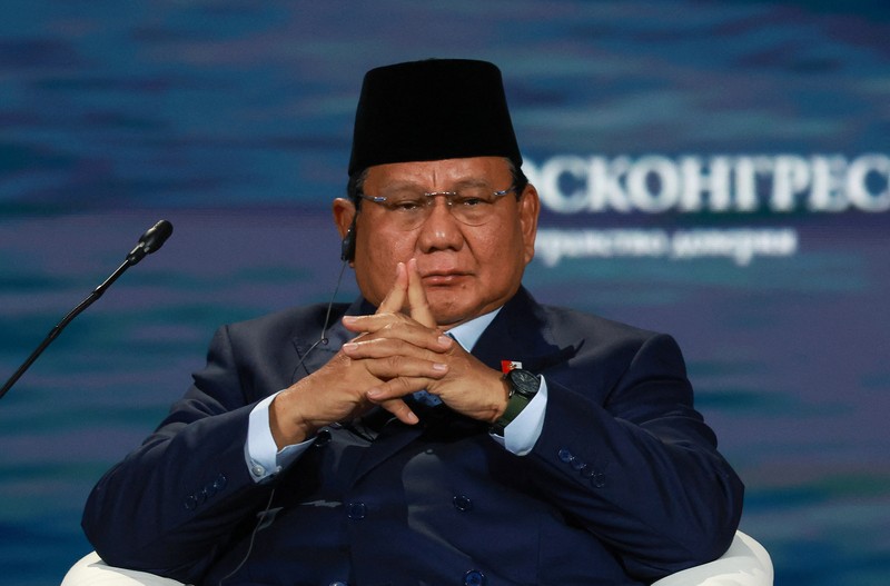Presiden Indonesia Prabowo Subianto berpidato dalam sesi pleno Forum Ekonomi Internasional St. Petersburg (SPIEF) di Saint Petersburg, Rusia, 20 Juni 2025. (REUTERS/Anton Vaganov) Presiden Indonesia Prabowo Subianto berpidato dalam sesi pleno Forum Ekonomi Internasional St. Petersburg (SPIEF) di Saint Petersburg, Rusia, 20 Juni 2025. (REUTERS/Anton Vaganov)
