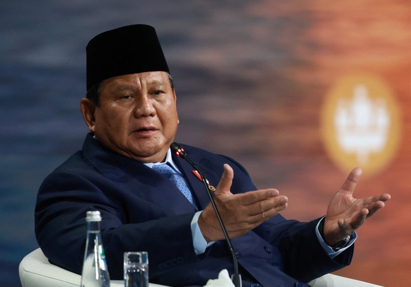 Presiden Indonesia Prabowo Subianto berpidato dalam sesi pleno Forum Ekonomi Internasional St. Petersburg (SPIEF) di Saint Petersburg, Rusia, 20 Juni 2025. (REUTERS/Anton Vaganov) Presiden Indonesia Prabowo Subianto berpidato dalam sesi pleno Forum Ekonomi Internasional St. Petersburg (SPIEF) di Saint Petersburg, Rusia, 20 Juni 2025. (REUTERS/Anton Vaganov)