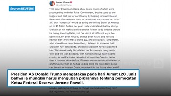 Video: Kesal The Fed Tahan Suku Bunga, Trump Singgung Pemecatan Powell