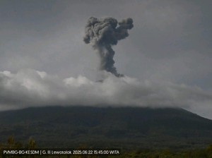 Gunung Ile Lewotolok Meletus, Warga Dilarang Beraktivitas di Radius 2 Km