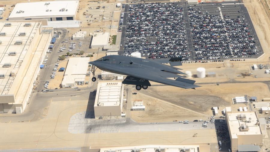 Profil Pesawat pengebom B-2 Amerika Serikat (AS). (U.S. Strategic Command) Profil Pesawat pengebom B-2 Amerika Serikat (AS). (U.S. Strategic Command)