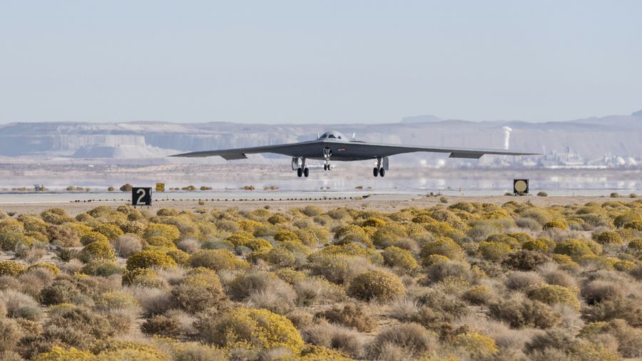 Profil Pesawat pengebom B-2 Amerika Serikat (AS). (U.S. Strategic Command) Profil Pesawat pengebom B-2 Amerika Serikat (AS). (U.S. Strategic Command)
