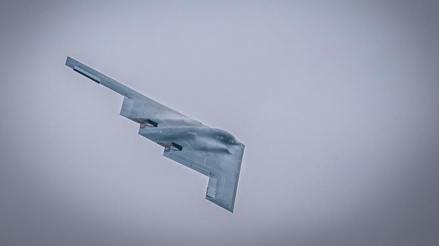 Profil Pesawat pengebom B-2 Amerika Serikat (AS). (U.S. Strategic Command) Profil Pesawat pengebom B-2 Amerika Serikat (AS). (U.S. Strategic Command)