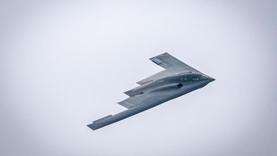 Profil Pesawat pengebom B-2 Amerika Serikat (AS). (U.S. Strategic Command) Profil Pesawat pengebom B-2 Amerika Serikat (AS). (U.S. Strategic Command)