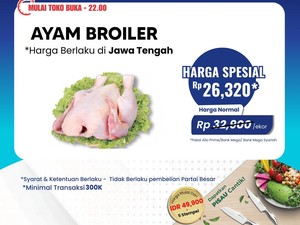 Ayam Broiler Dijual Mulai Rp 26 Ribuan Per Ekor di Transmart Full Day Sale