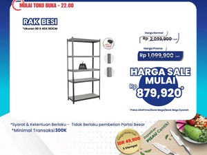 Buruan ke Transmart Full Day Sale, Rak Besi Dapat Diskon Rp 1 Jutaan