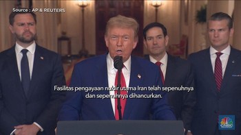Trump Umumkan AS Serang 3 Fasilitas Nuklir Iran