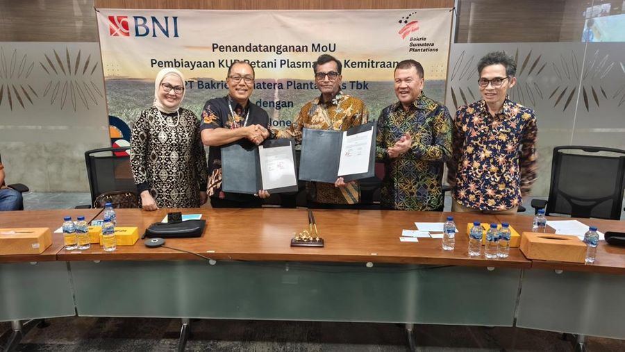 MoU KUR petani plasma Bakrie Sumatera Plantation dengan BNI.