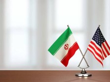 Ilustrasi bendera Amerika Serikat dan Iran. (iStockphoto/studiocasper)