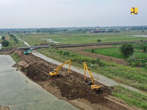 Kementerian PU Tangani Tanggul Jebol di Sungai Renggong Grobogan