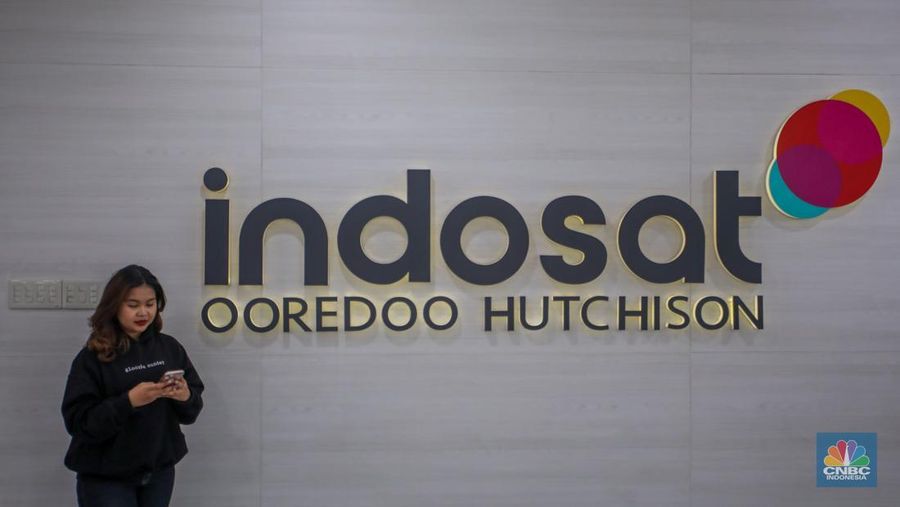 Indosat Ooredoo Hutchison. (CNBC Indonesia/Faisal Rahman)