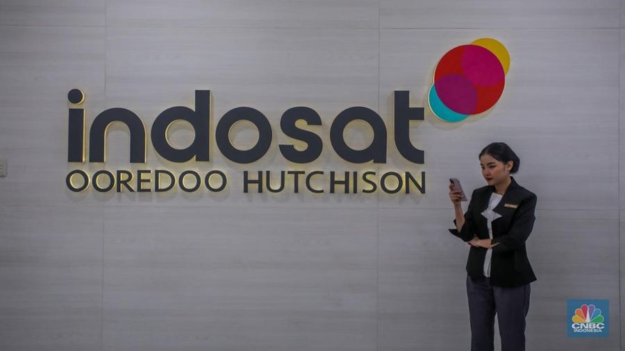 Indosat Ooredoo Hutchison. (CNBC Indonesia/Faisal Rahman)