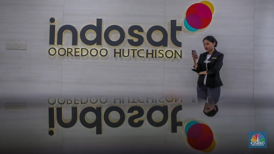 Indosat Ooredoo Hutchison. (CNBC Indonesia/Faisal Rahman)