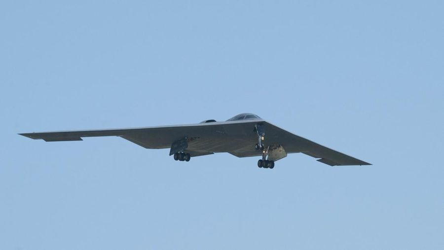 A U.S. Air Force B-2 Spirit stealth bomber is prepared for operations before Operation Midnight Hammer, the U.S. attack on Iran's nuclear facilities, at Whiteman Air Force Base, Missouri, U.S. June 2025, in a photograph taken using night vision optics.    U.S. Air Force/Handout via REUTERS  THIS IMAGE HAS BEEN SUPPLIED BY A THIRD PARTY     TPX IMAGES OF THE DAY