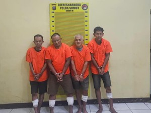 Polda Sumut Bekuk 4 Kurir Narkoba, 25 Kg Sabu hingga 15 Ribu Happy 5 Disita