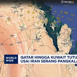 Video: Qatar-Kuwait Tutup Wilayah Udara Usai Iran Serang Pangkalan AS